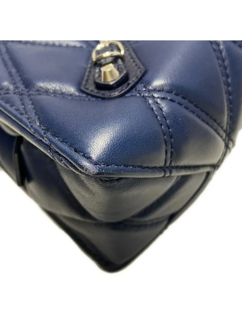 Balenciaga Clutch Navy Quilted Leather
